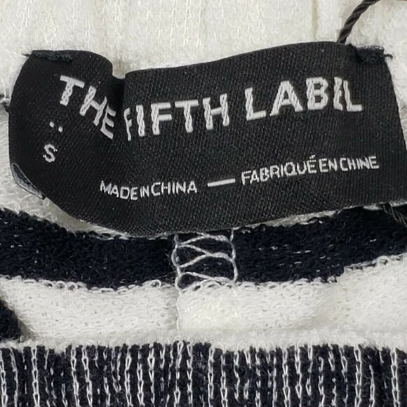 The Fifth Lable Captain Stripe Sweat Shorts White/Black S - Picture 9 of 10